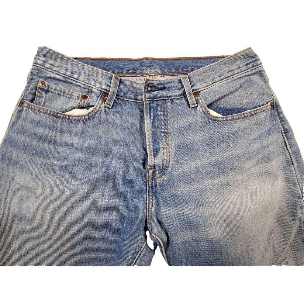 Levi’s 501 CT Jeans Women 30x32 Light Wash Distressed Tapered Denim - Picture 3 of 12